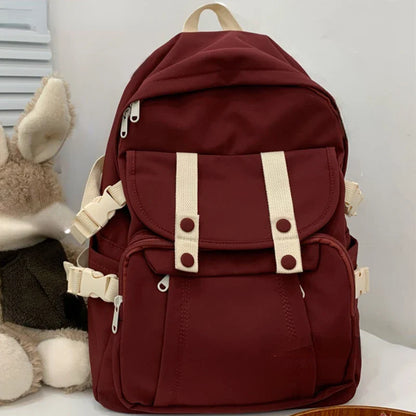 binfenxie Preppy Vintage Y2k Aesthetic Grunge Backpack Korean High-capacity All Match Schoolbags Women Fashion Casual Students Backpacks