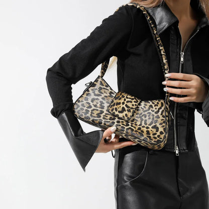 binfenxie  Leopard Prints Underarm Shoulder Bags For Women French Style Mini Crossbody Phone Bag 2024 Latest Luxury Designer Handbags