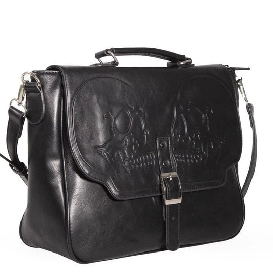 binfenxie High-capacity Vintage Gothic Skull Shoulder Bag 2024 Women Punk Fashion Handbags Streetwear Grunge Crossbody Bags Y2k Aesthetic