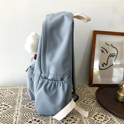 binfenxie Waterproof Nylon Women School backpack Large Solid Color Girls Travel Bag College Schoolbag Female Laptop Back Pack Mochilas