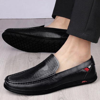 Men's Shoes Genuine Leather Men's Shoes Casual Loafers Slip on Men's Flat Shoes  Moccasins Men's Driving Shoes Luxury Shoes