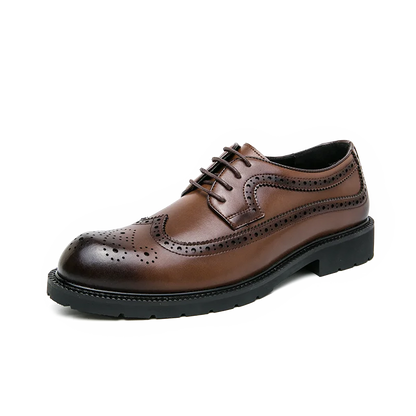 Men's Genuine Leather Shoes Classic Business Office Shoes Lace Up Low Heel Fashion Men's Casual Shoes Luxury Banquet Dress Shoes