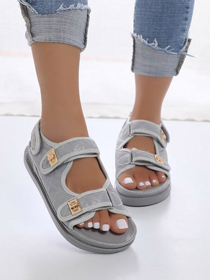 PU Double Velcro Sandals