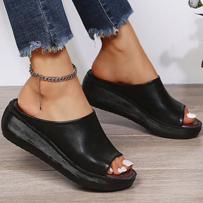 Women Sandals Peep Toe Platform Sandalias Mujer Heels Summer Shoes For Women Wedges Sandal With Platform Slippers Ladies Shoes