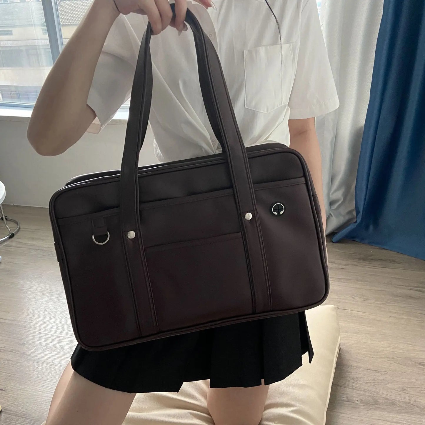 binfenxie Japanese two-dimensional student JK uniform bag girl PU schoolbag COS wear-resistant waterproof one-shoulder Messenger handbag