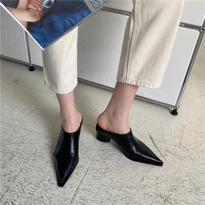 New Baotou Half Slippers Female Summer Wear Muller Shoes Sandals Woman Shoes High Heels Sexy Shoes for Women Sandals