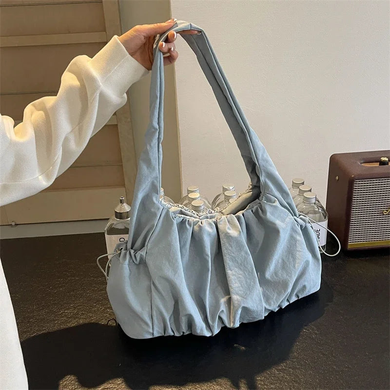 binfenxie Sewing Thread Solid Casual Shoulder Bags Soft  Interior Compartment  Bags for Women Zipper Pu Women's Handbags