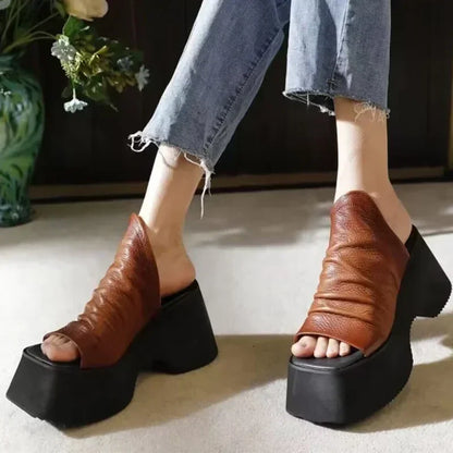 Futurecen  -  New Summer Chunky Platform Women Open Toe Slippers High Heels Shoes Sandals Flip Flops Sexy Pumps Slides Zapatillas Mujer