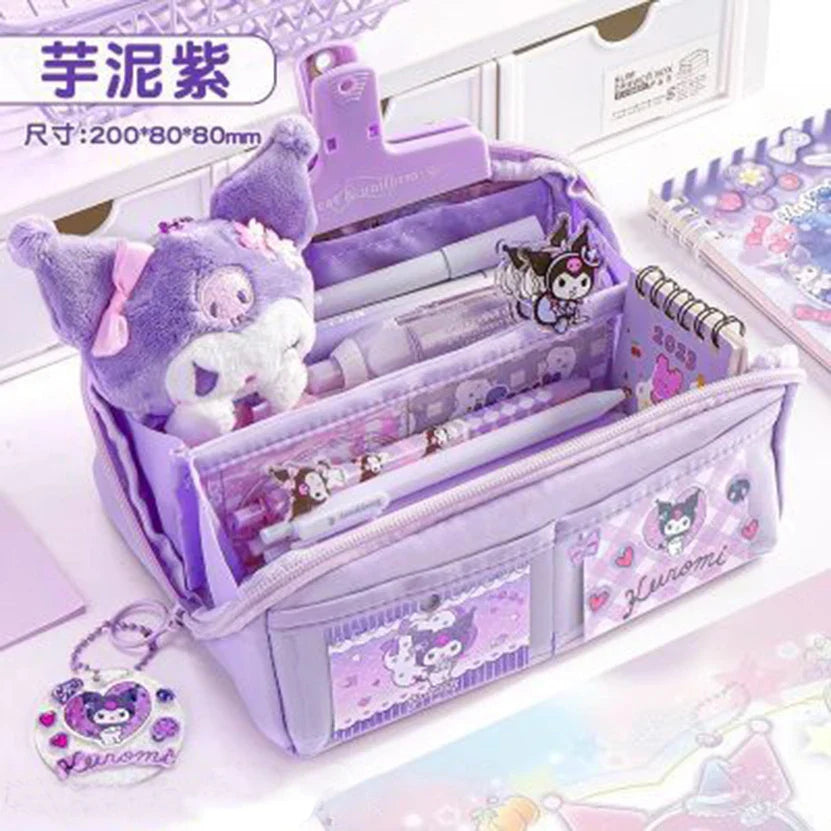 binfenxie Pencil Case Large Capacity Pen Case Estuches Escolares Kalemlik Astuccio Kawaii Productos Japanese Stationery Trousse Cute Bags