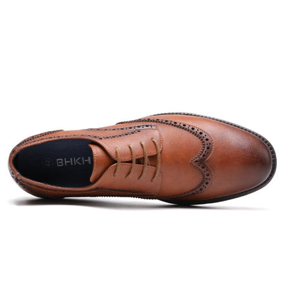 Genuine Leather Dress Shoes Comfy Men Casual Shoes Smart Business Work Office Lace-up Men Shoes