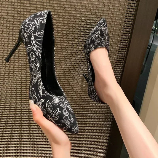 Futurecen  -  Women Colored Pumps High Fashion Office Stiletto Party Female Heels Dress Wedding Big Size 46 Zapatos De Mujer Luxury Shoes