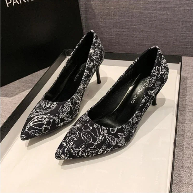 Futurecen  -  Women Colored Pumps High Fashion Office Stiletto Party Female Heels Dress Wedding Big Size 46 Zapatos De Mujer Luxury Shoes