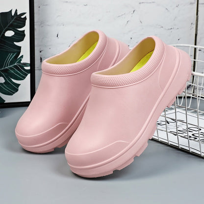 Women Kitchen Shoes Men Garden Clogs Outdoor Casual Waterproof Rain Shoes Non-slip Restaurant Work Shoes Oil-proof Chef Shoes