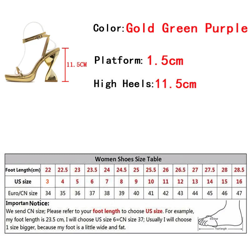 binfenxie 2024 Ladies Elegant Purple Strange High Heels Waterproof Platform Sandals For Women Design Summer Party Dress Chunky Shoes