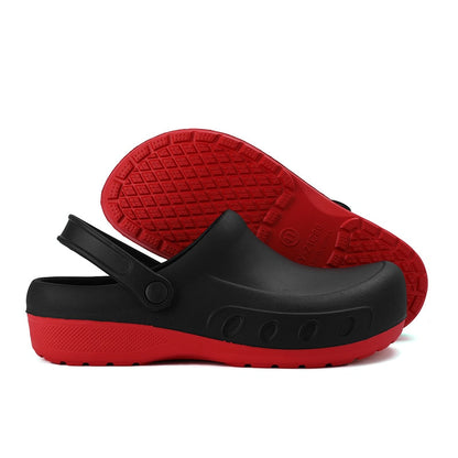 Men Chef Clogs Men Kitchen Shoes EVA Injection Shoes Anti-slip Outsole Comfortable Garden Clogs Waterproof Sandal Big Size 36-49