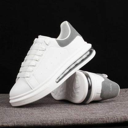 Luxury Men's Shoes 35~44 Designer Fashion Brand Men Vulcanized Couple Lace-up White Casual Shoes Women Sneakers Real air cushion