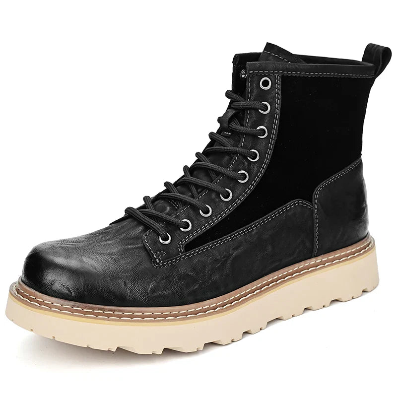 British Style Men's Interview Formal Boots High-end Business Short Boots Men's Winter Ankle Boots Trend High Top Shoes