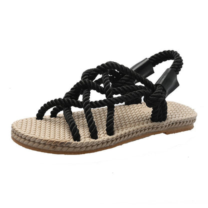 Sandals Woman Shoes Braided Rope with Traditional Casual Style and Simple Creativity Fashion Sandals Women Summer Shoes