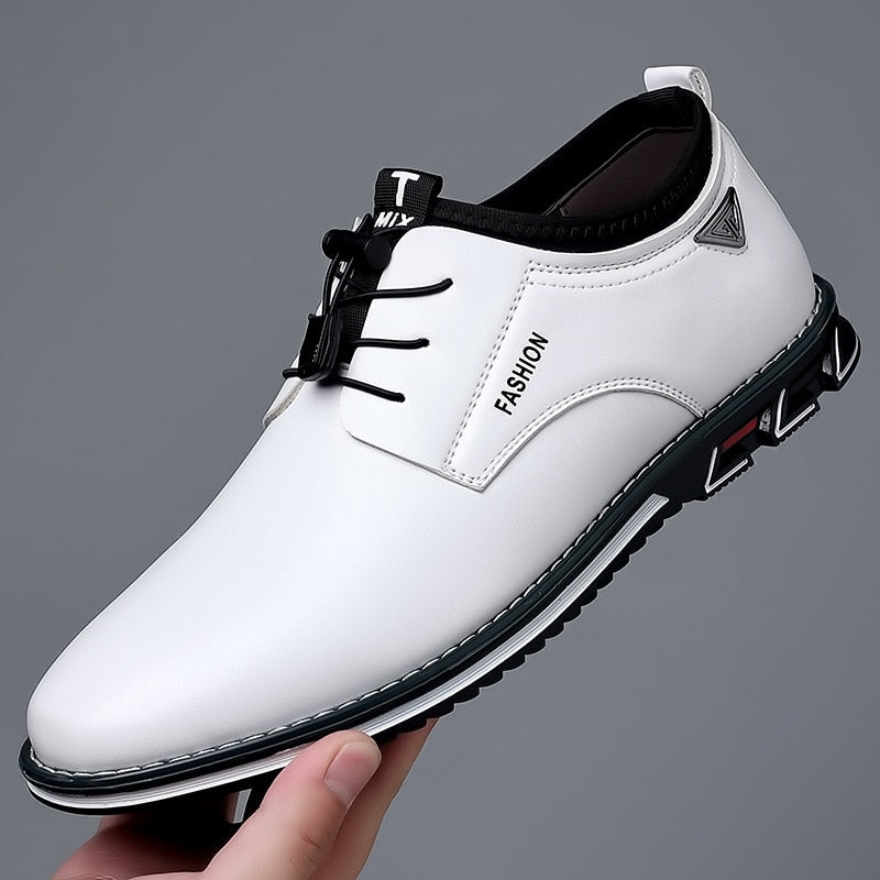 Men Dress Shoes for Men Lace Up Oxfords Black Leather Business Shoes Comfortable Luxury Men Shoes Plus Size Footwear