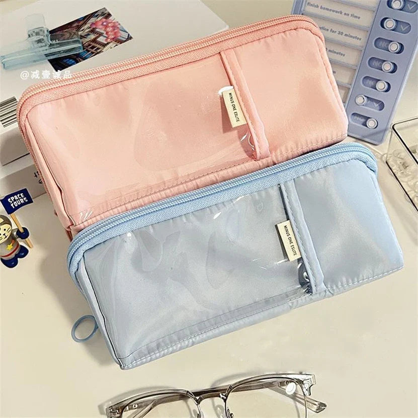 binfenxie Pencil Case Large Capacity Pen Case Estuches Escolares Kalemlik Astuccio Kawaii Productos Japanese Stationery Trousse Cute Bags