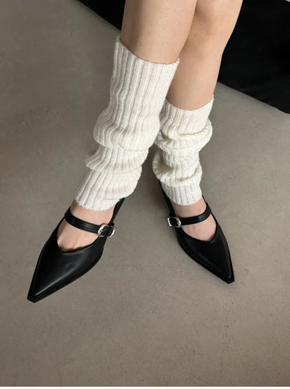 Futurecen Mary Jane Shoes 2024 New Summer Pointed Toe Low Heel Women Shallow Single Pumps Women Fashion Buckle Shoes