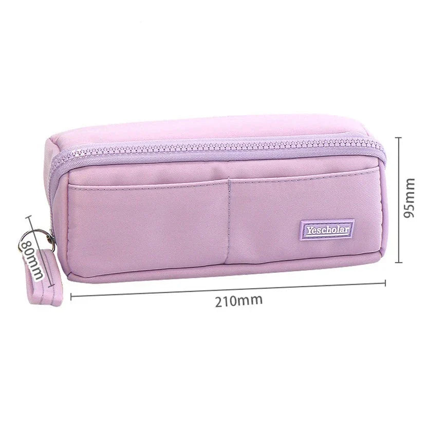 binfenxie Pencil Case Large Cute Bags Estuche Escolar 3 Compartimientos De Lápices Lapicera Pencil Pouch Back To School Trousse Aesthetic