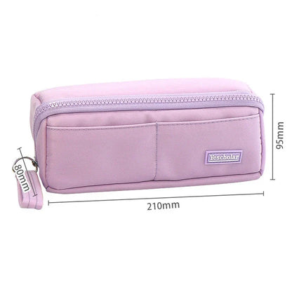 binfenxie Pencil Case Large Cute Bags Estuche Escolar 3 Compartimientos De Lápices Lapicera Pencil Pouch Back To School Trousse Aesthetic