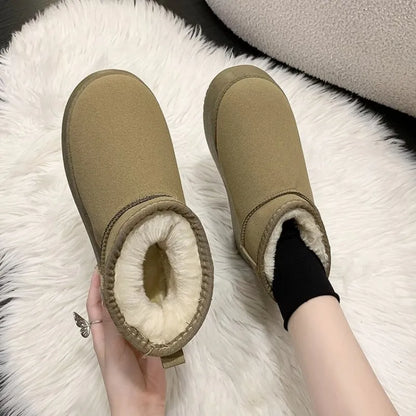 New Classic Thickened Fluff Women's Snow Boots Comfortable Warm Ankle Boots Women Winter Ladies Shoes Chunky Botas Mujer