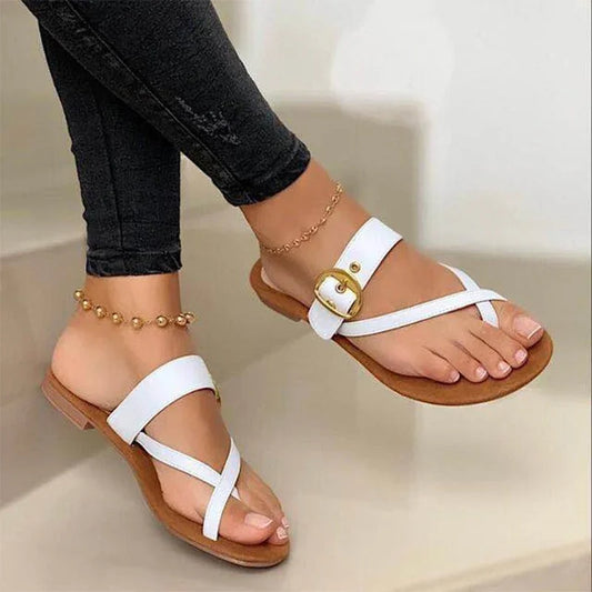 binfenxie Fashion Slippers For Women Clip Toe Summer Buckle Sandals Casual Ladies Beach Shoes Woman Flip Flops Female 2024 Square Heels