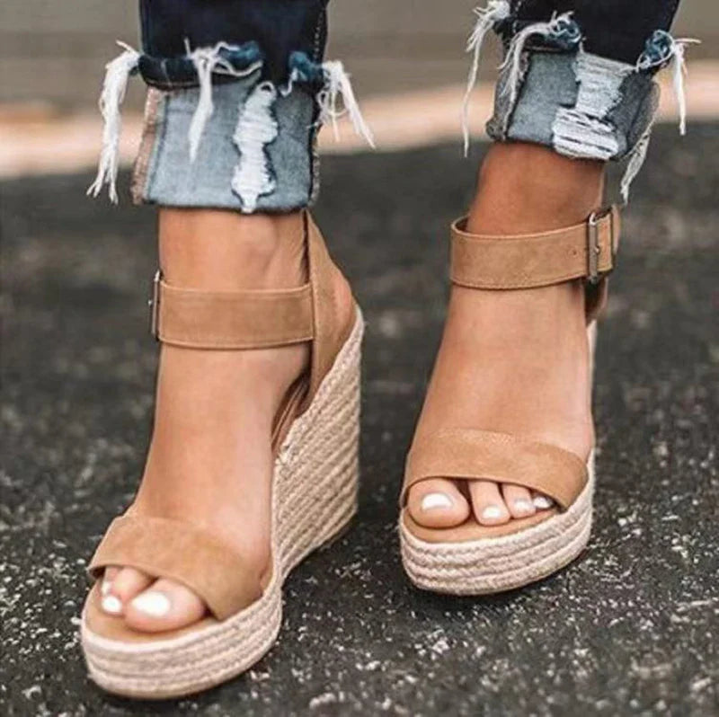 Fashion Women's Sandals Vintage Elegant Woman Heeled Shoes Good Quality Ladies Sandals