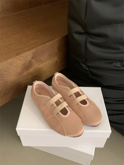 binfenxie  -   Ballet Flats Sneakers Shoes Women Round Toe Casual Silps Flat 2024 New Fashion Ballerinas Zapatos Mujer