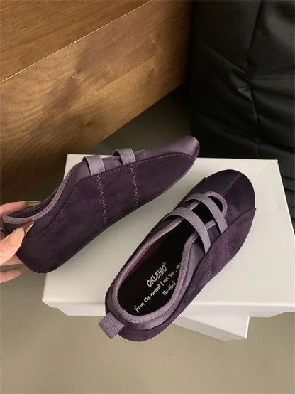 binfenxie  -   Ballet Flats Sneakers Shoes Women Round Toe Casual Silps Flat 2024 New Fashion Ballerinas Zapatos Mujer