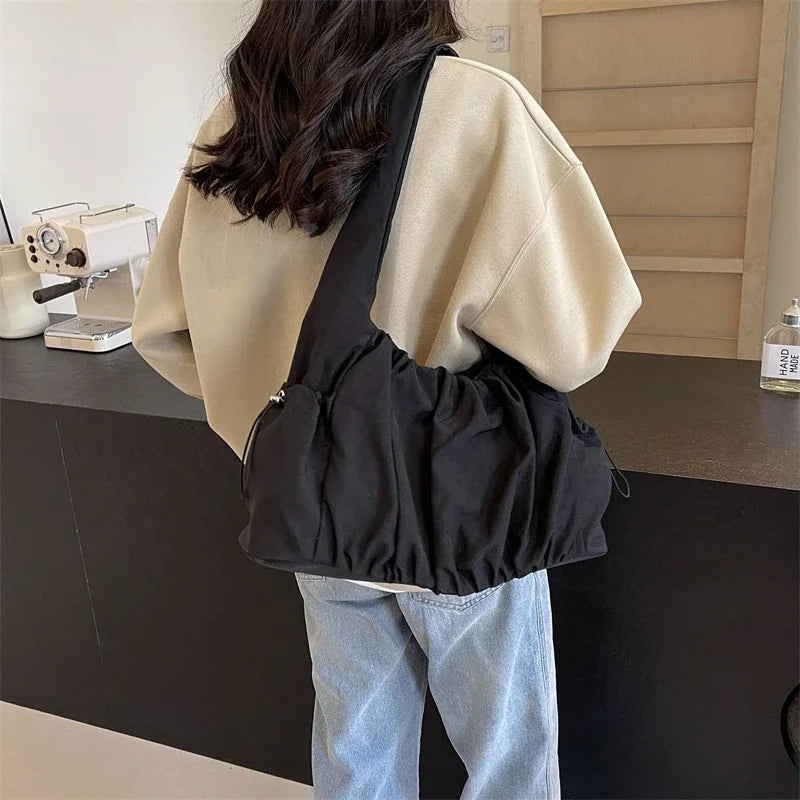 binfenxie Sewing Thread Solid Casual Shoulder Bags Soft  Interior Compartment  Bags for Women Zipper Pu Women's Handbags