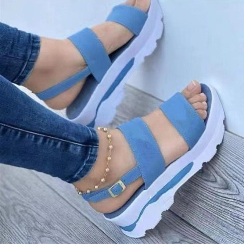 Fashion Wedge Female Platform Buckle Strap Street Summer Outdoor Shoes Punk Beach Wedges Women Sandals Sandalias De Mujer