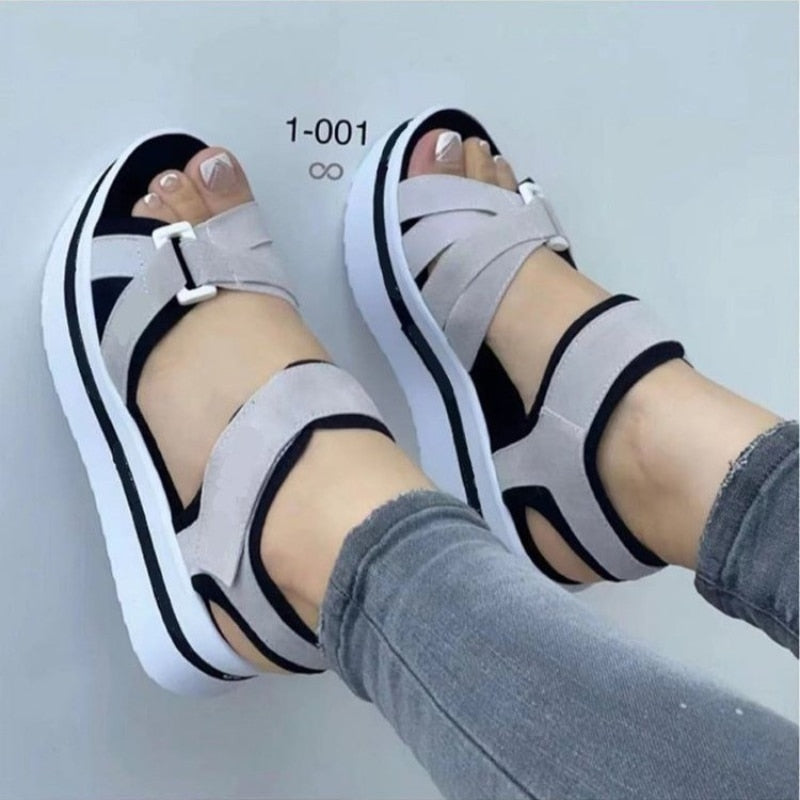 Women Sandals Casual Wedges Sandalias Mujer  Summer Shoes Women Heels Sandals Platform Peep Toe Wedges Chaussure Femme