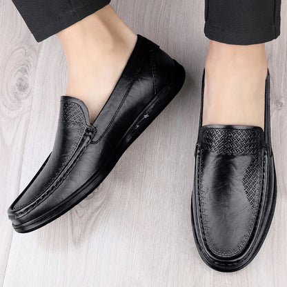 Men's Shoes Genuine Leather Men's Shoes Casual Loafers Slip on Men's Flat Shoes  Moccasins Men's Driving Shoes Luxury Shoes