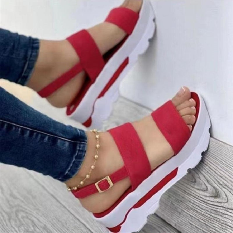 Fashion Wedge Female Platform Buckle Strap Street Summer Outdoor Shoes Punk Beach Wedges Women Sandals Sandalias De Mujer