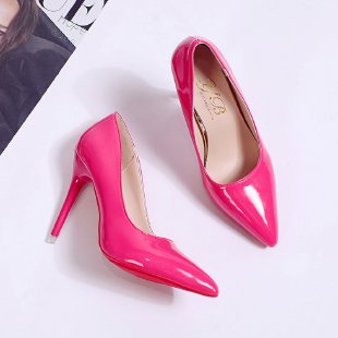 Nightclub High Heel Pointed Toe Stiletto Red Bottom Fashion Women's Shoes Shallow High Heels Red Bottom High Heels  Lolita Shoes