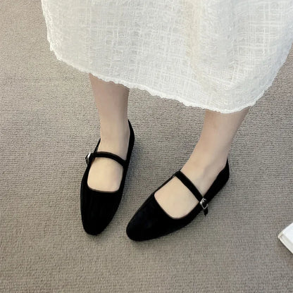 binfenxie  -    New Women Flats Fashion Round Toe Shallow Mary Jane Shoes Soft Casual Ballet Shoes Slingback Shoes Size35-40 Muje