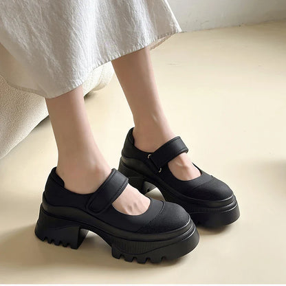 Futurecen Platform Women Pumps Fashion Girls Shallow Hollow Out Mary Jane Shoes Ladies Elegant Thick Sole Lolita Shoes