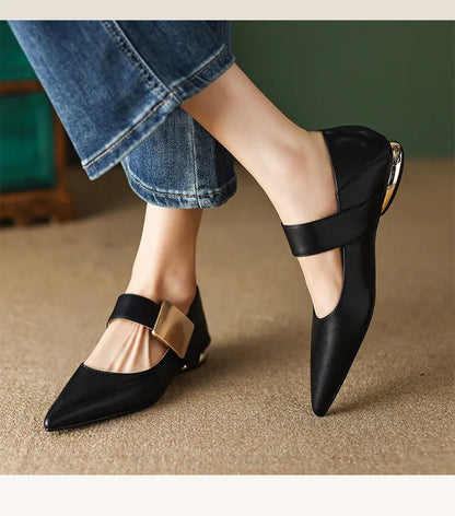 Women Nature Suede High Thick Heels SmallHut New Spring Black Apricot Square Toe Pumps Elegant Lady Metal Decoration Shoes