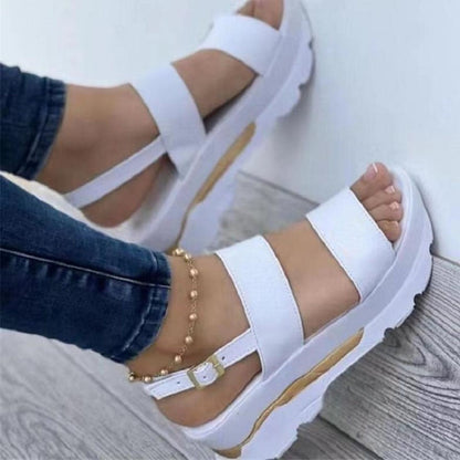 Fashion Wedge Female Platform Buckle Strap Street Summer Outdoor Shoes Punk Beach Wedges Women Sandals Sandalias De Mujer