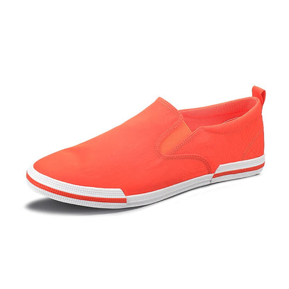 Graffiti Loafer Shoes for Men Orange Moccasins Men Slip On Casual Flat Sneaker Summer Print Vulcanized Shoes Men Loafer