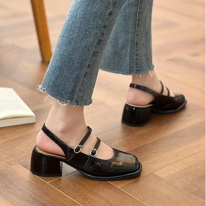 binfenxie   -  Casual Pure Color Sandals Woman Party Design 2024 Summer Basic Non Slip Elegant Beach Shoes Ladies Hollow Out Slim Shoes Chic