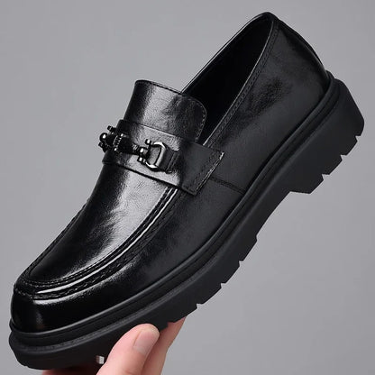 New Men's Luxury Brand Leather Shoes Fashion Designer Slip on Dress Loafers Comfortable Soft Casual Formal Shoes Dress Mocassins