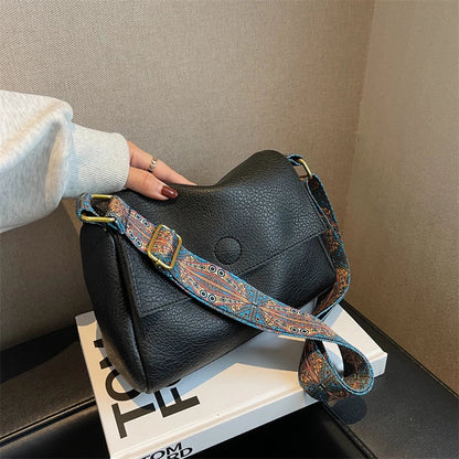 binfenxie  Women Retro Crossbody Purse Bags Litchi Pattern Soft PU Solid Color Messenger Side Bag Latest Branded Shoulder Totes