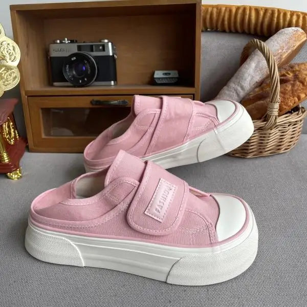 binfenxie Shoes Woman  Round Toe Clogs Platform Slip-on Casual Female Sneakers New Creepers Retro Small Slip On Espadrille Cute