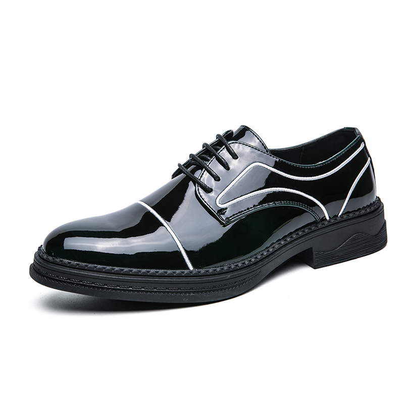 Personality Men Leather Shoes Fashion Trend Men Dress Shoes Youth Teenage Casual Footwear British Style Business Man Derby Shoes