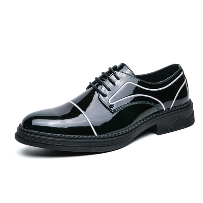 Personality Men Leather Shoes Fashion Trend Men Dress Shoes Youth Teenage Casual Footwear British Style Business Man Derby Shoes