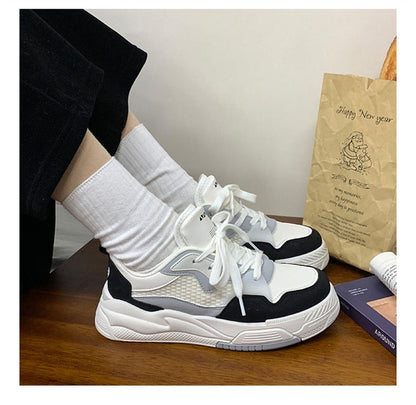 binfenxie Designer Platform Women's Sneakers Lace Up Flats Shoes Sneakers Spring Autumn Woman Casual Tennis Sports Shoes Female